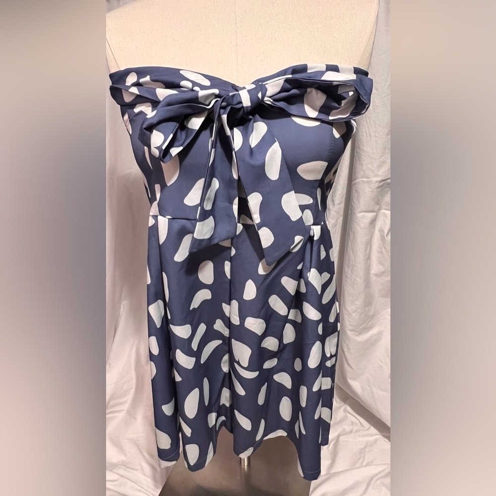 SHEIN Light Blue and White romper